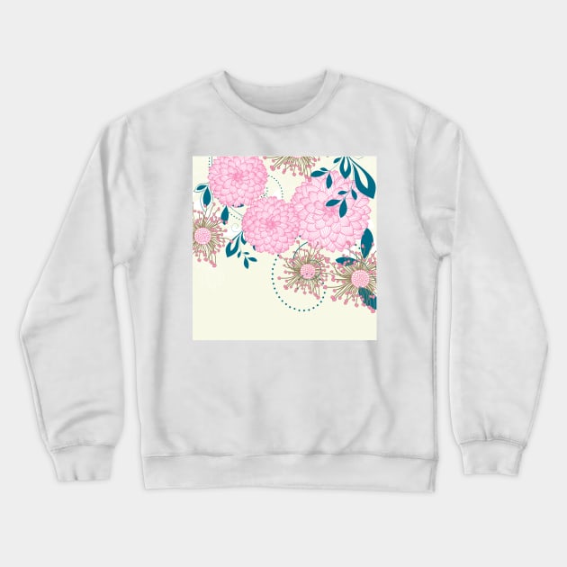 Asian-Inspired Chrysanthemum 1 Crewneck Sweatshirt by Makanahele